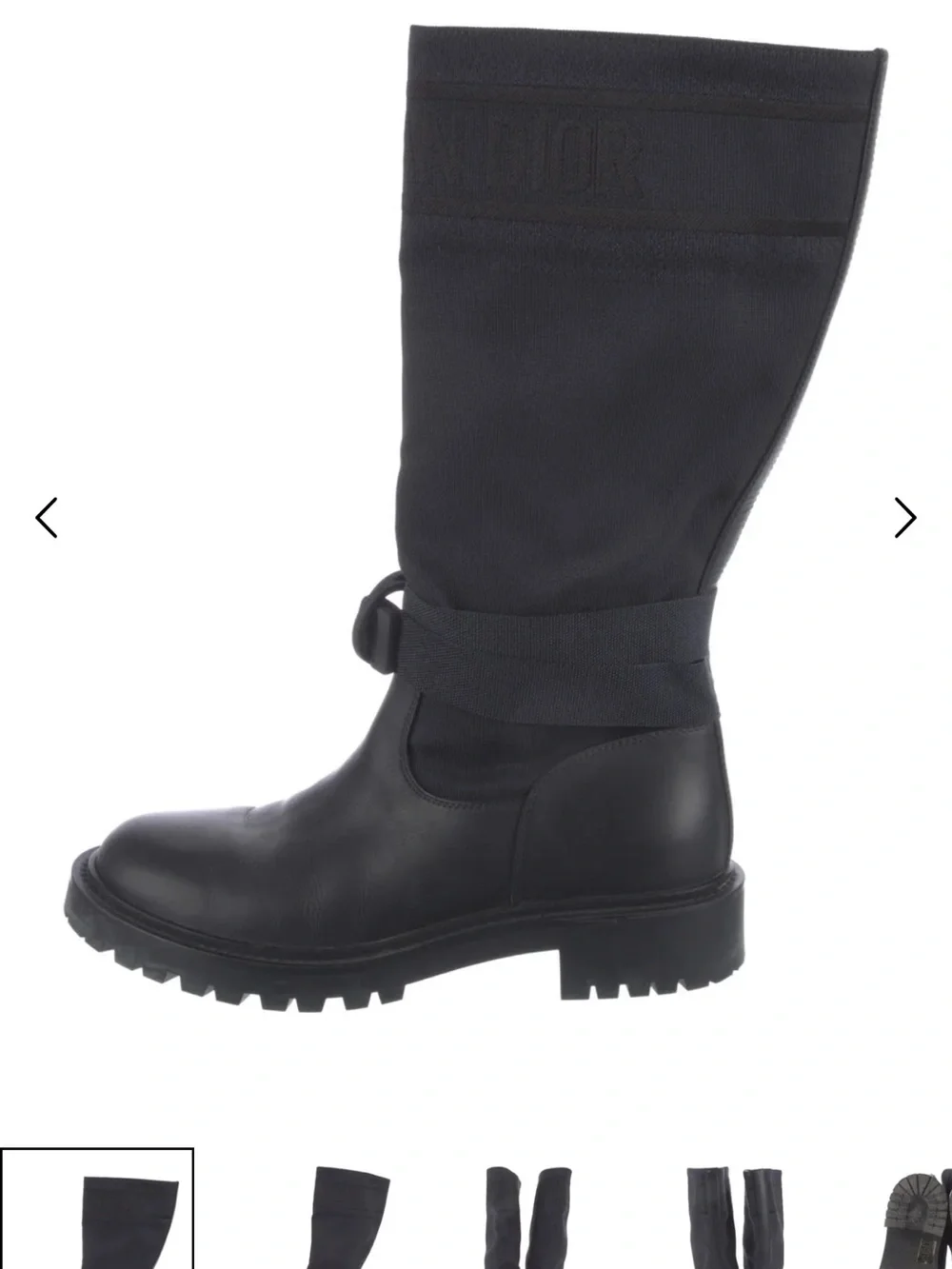 Dior black and navy rain boots